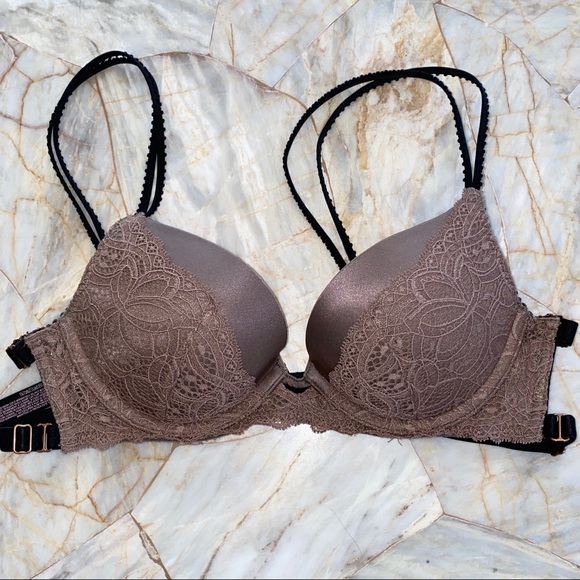 Victoria's Secret Other - 32B Bra Rare Very Sexy Bra strappy chain caged brown lace